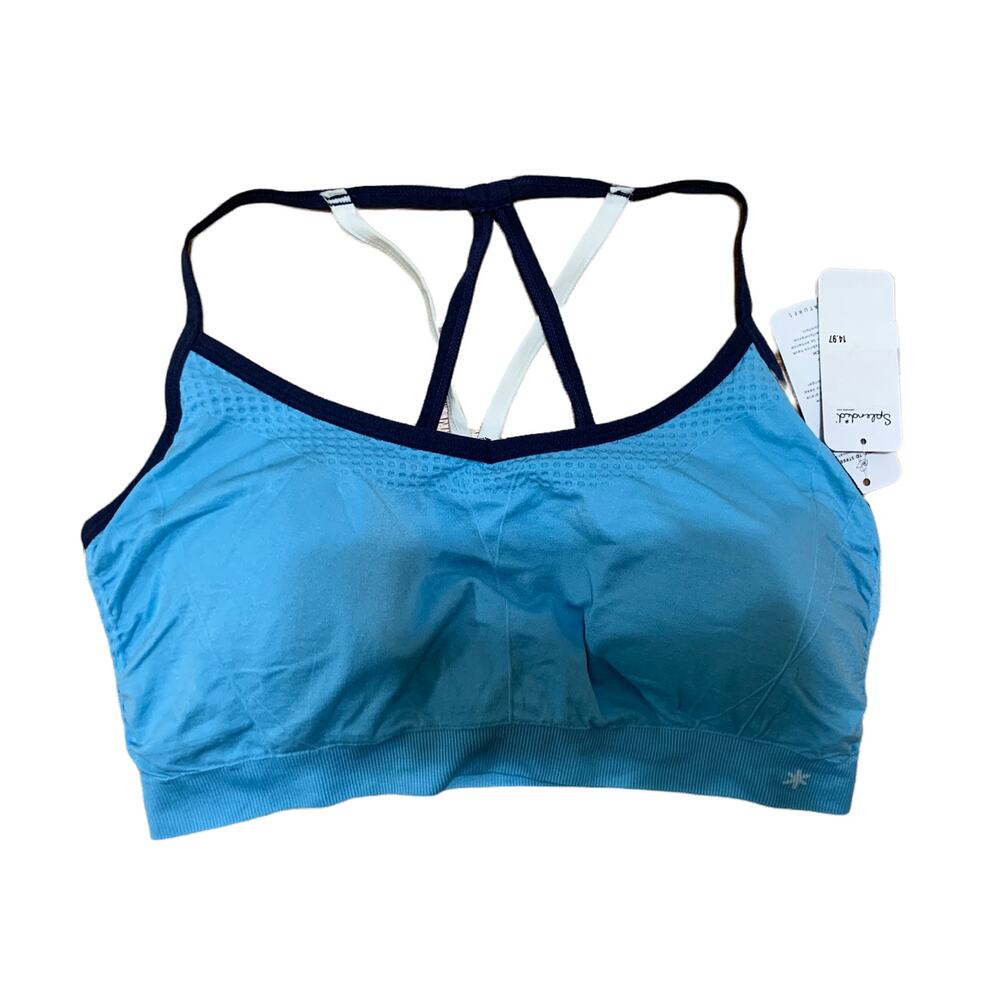 Athletic Splendid Studio Racerback Blue Yoga Sports Bra XL NEW